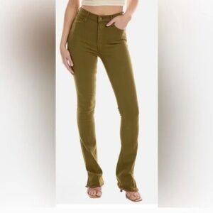 MOTHER Runaway NWOT Slice-Heel Stretch Jeans Fir Colorway